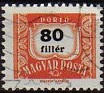 Hungary - 1953 - Numbers - 80 F - Multicolor - Hungary, Numbers - Scott J225 - Port - 0